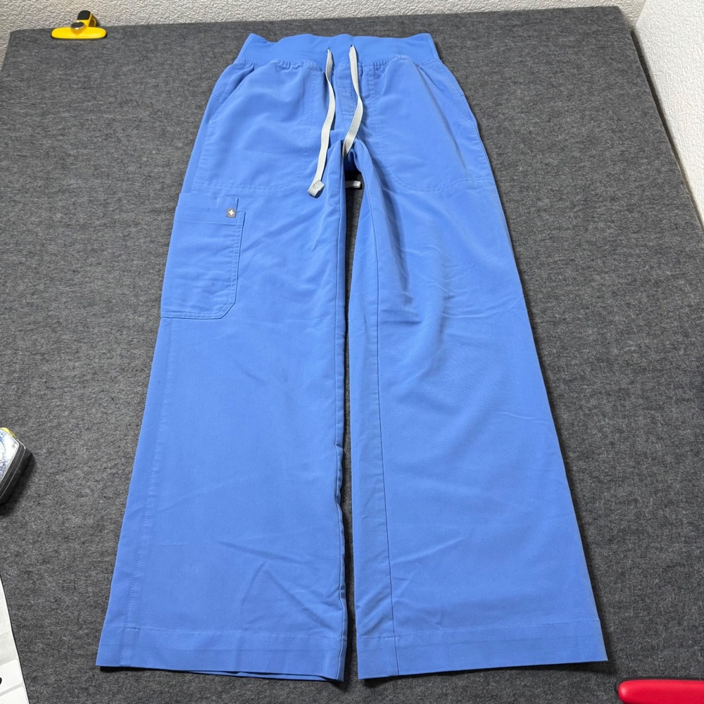 FIGS Technical Collection Blue Wide Leg Scrub Pants XS Petite 1001567P
